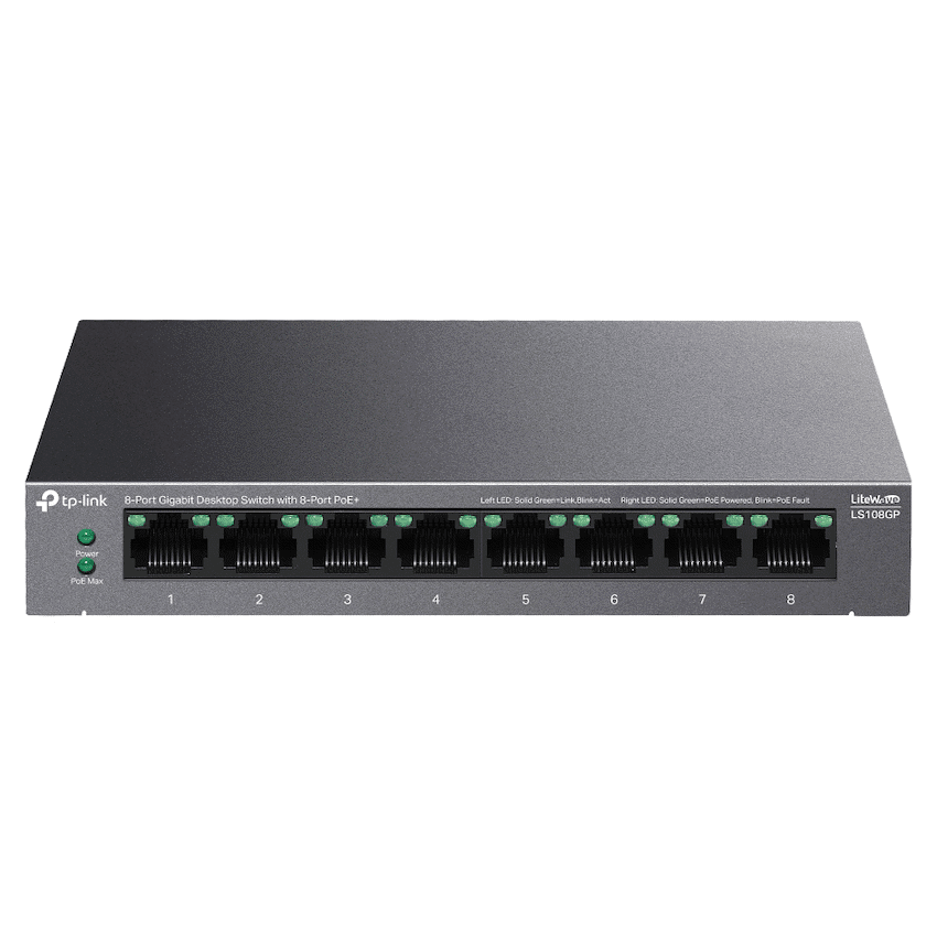 TP-Link LS108GP 8-Port Gigabit Desktop Switch with 8-Port PoE+ - Image 4