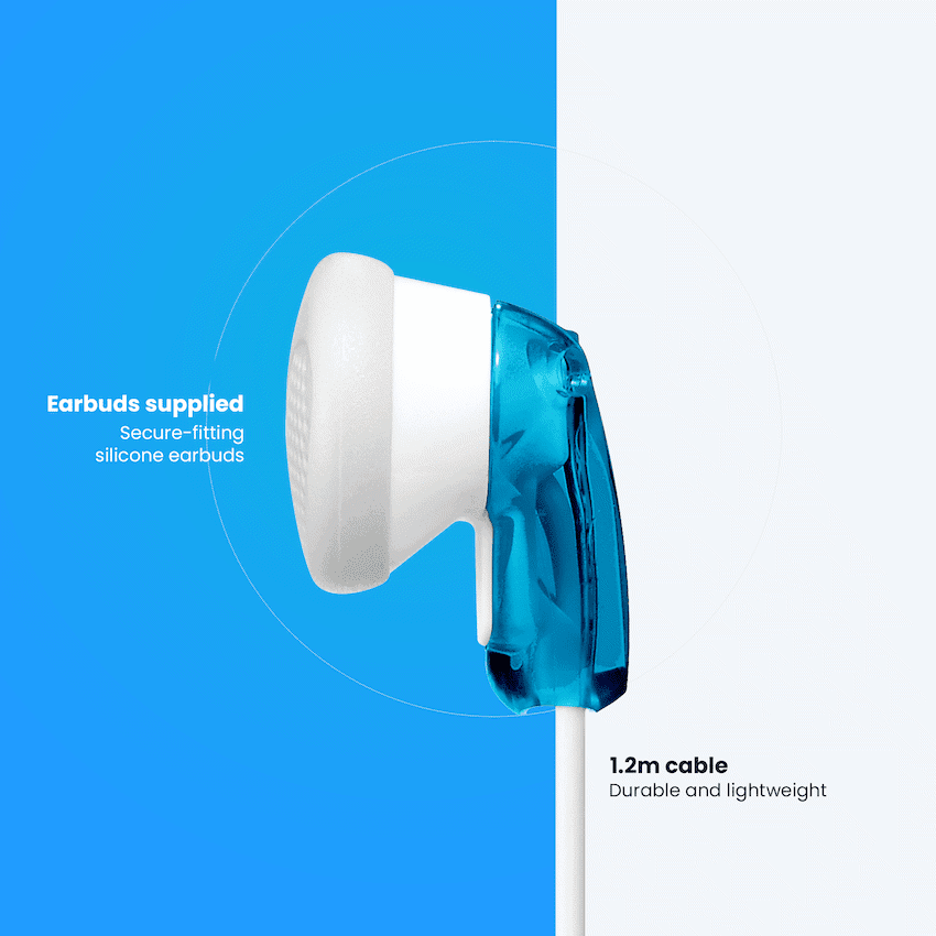 Sony MDR-E9LP Stereo Earbuds (Blue) - Image 3