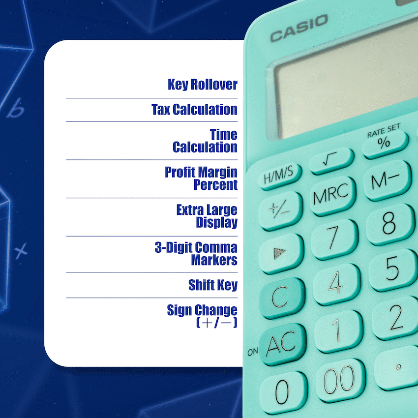 Casio MS-20UC - Desktop calculator 12 Digit - Green - Image 3
