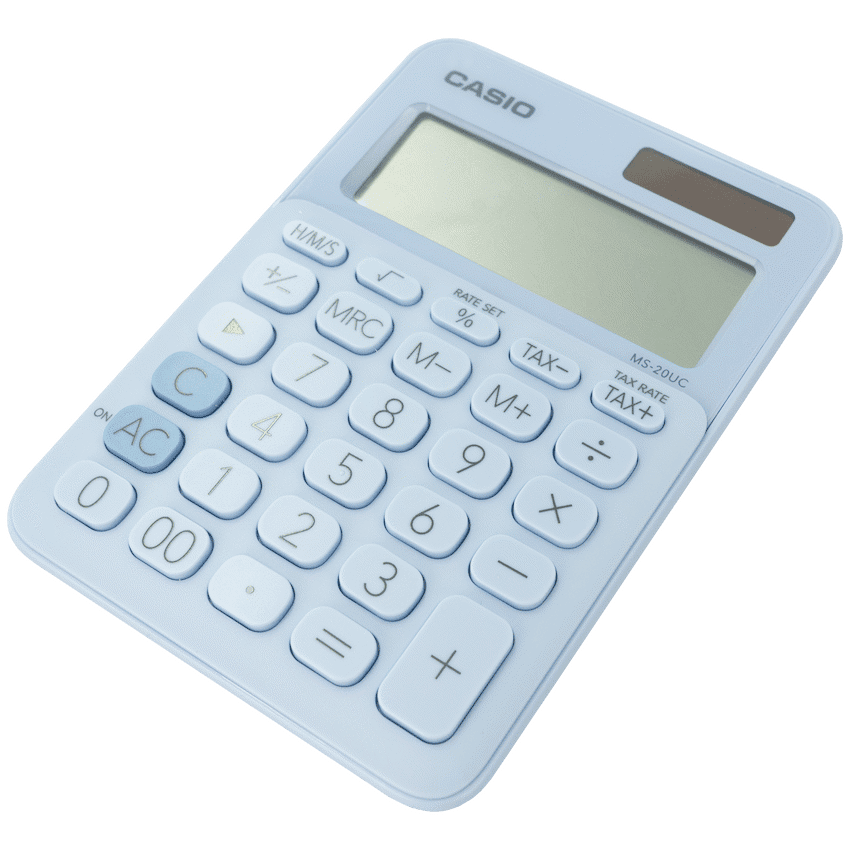 Casio MS-20UC - Desktop Calculator 12-Digit - Light Blue - Image 2