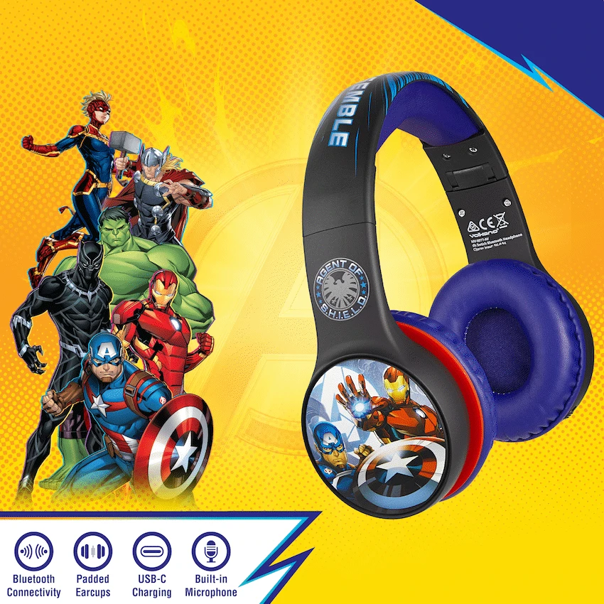 Marvel Avengers Bluetooth Headphones with dB Switch Function - Image 2