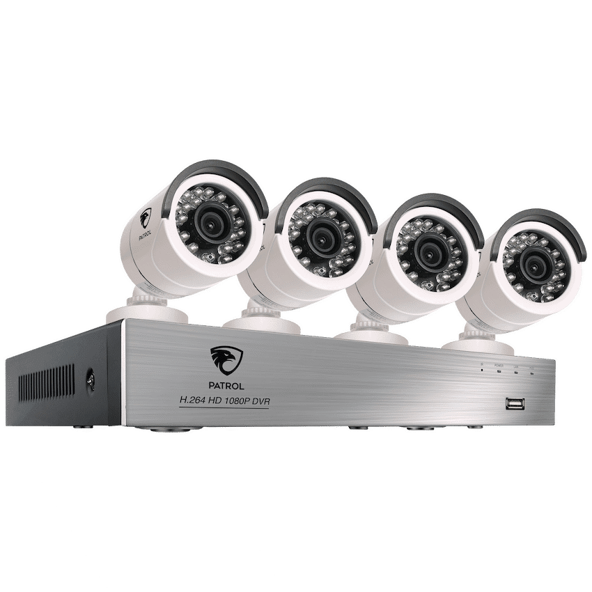 Patrol 8 Channel 4 x Bullet Cameras 1080p 1tb DVR Kit