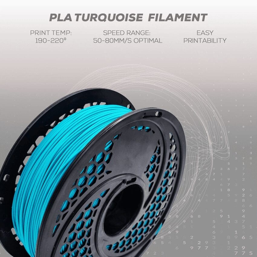 SA Filament PLA Filament - Turquoise (1kg, 1.75mm) - Image 4