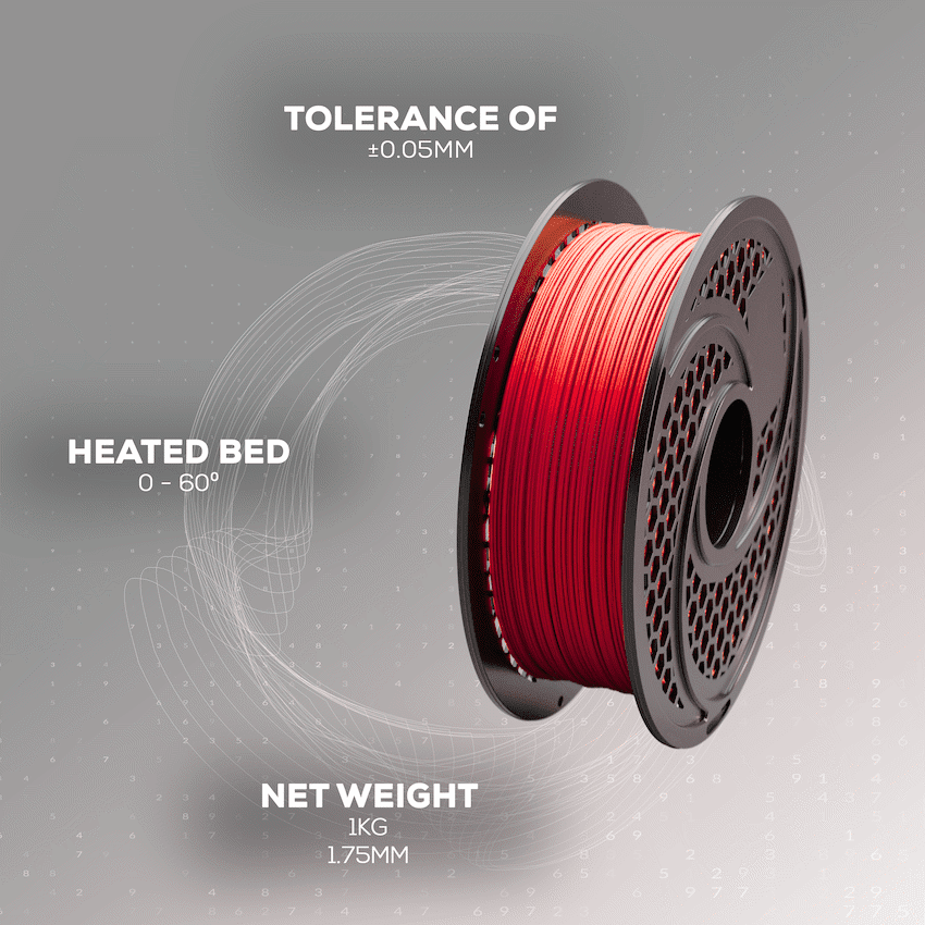 SA Filament PLA Hyper Filament 1kg - Red - Image 3