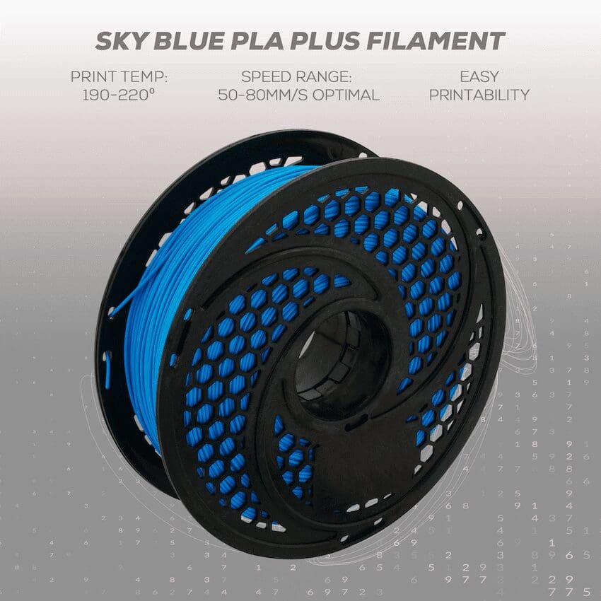 SA Filament Silk PLA Plus Filament 1kg - Sky Blue - Image 2