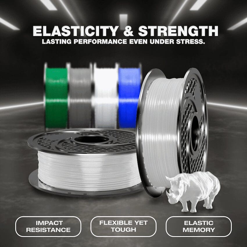 SA Filament TPU 95A 500g - White - Image 4
