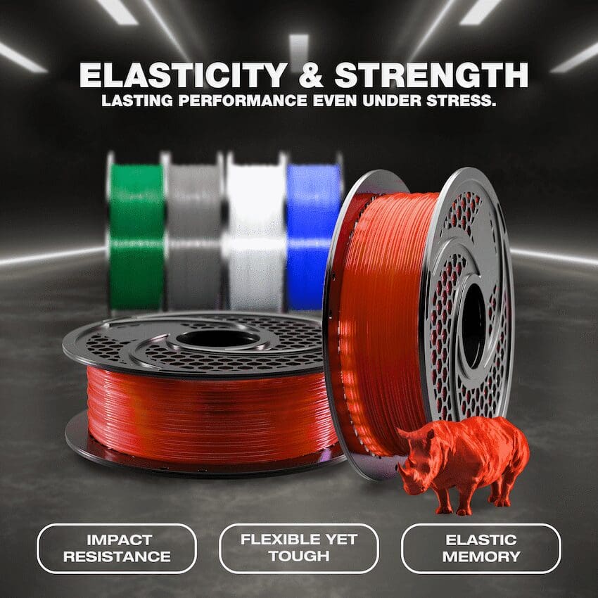 SA Filament TPU 95A 500g - Red - Image 3