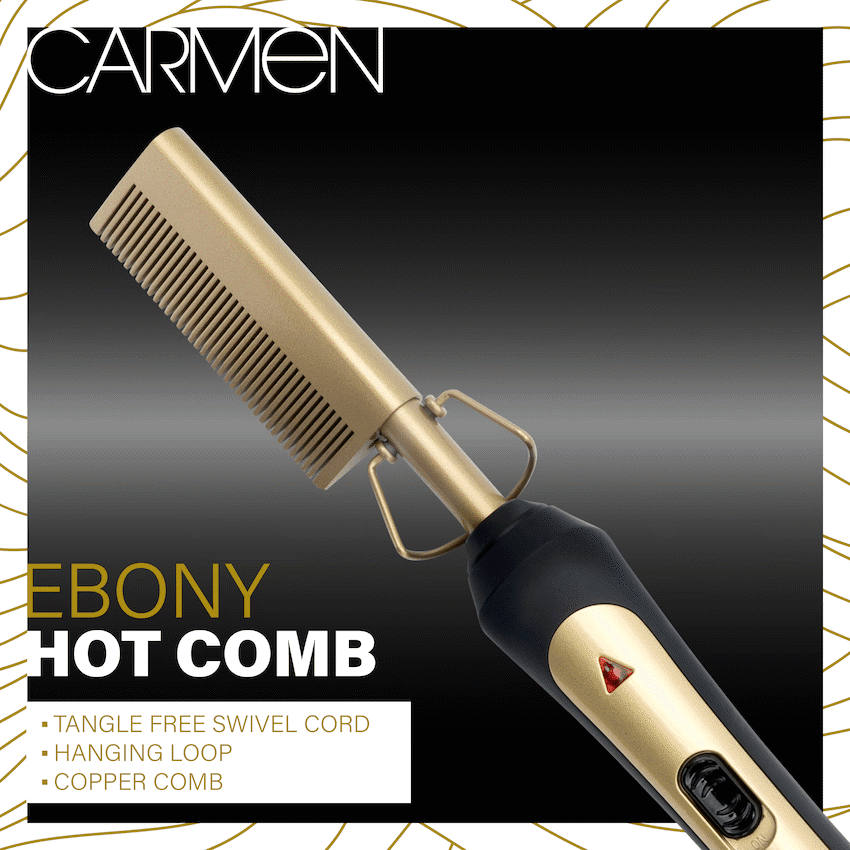 Carmen Hot Comb - Ebony - Image 4