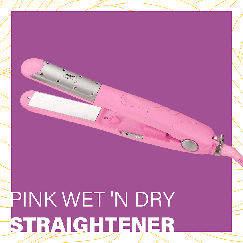 Carmen Pink Wet 'n Dry Straightener - Pink - Image 2