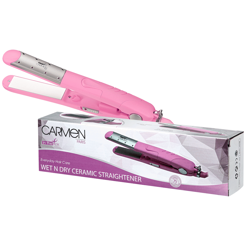 Carmen Pink Wet 'n Dry Straightener - Pink - Image 2