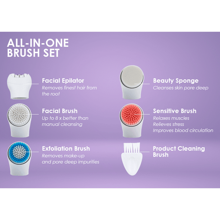 1590 - Carmen Facial Epilator & Brush Set - Image 4