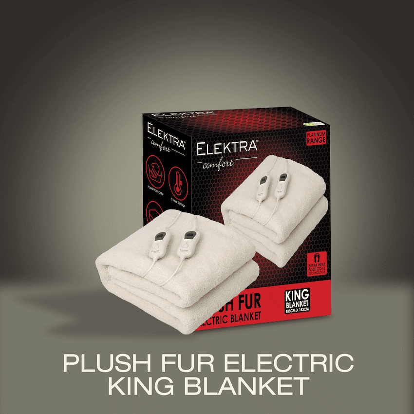 Elektra Comfort Electric Blanket - King - Fur - Image 3