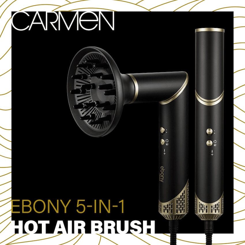 Carmen 5-in-1 Hot Air Brush - Ebony - Image 4