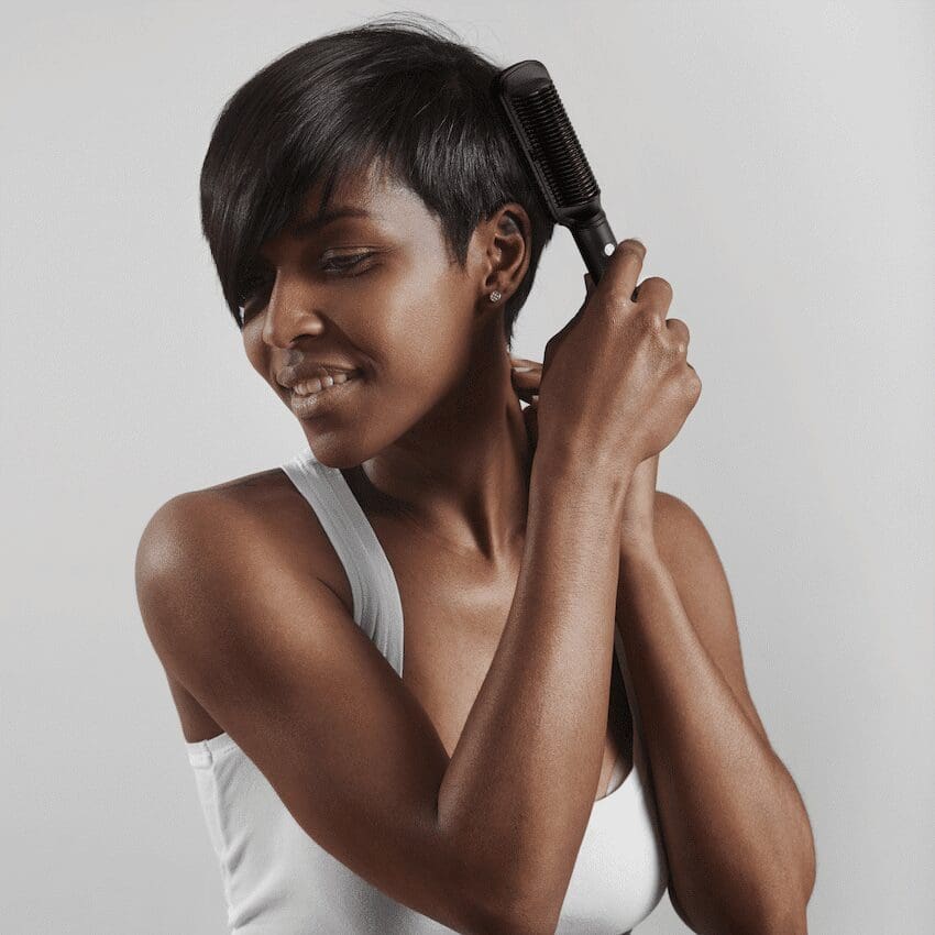 Carmen Ebony Hair Straightening Brush - Image 2