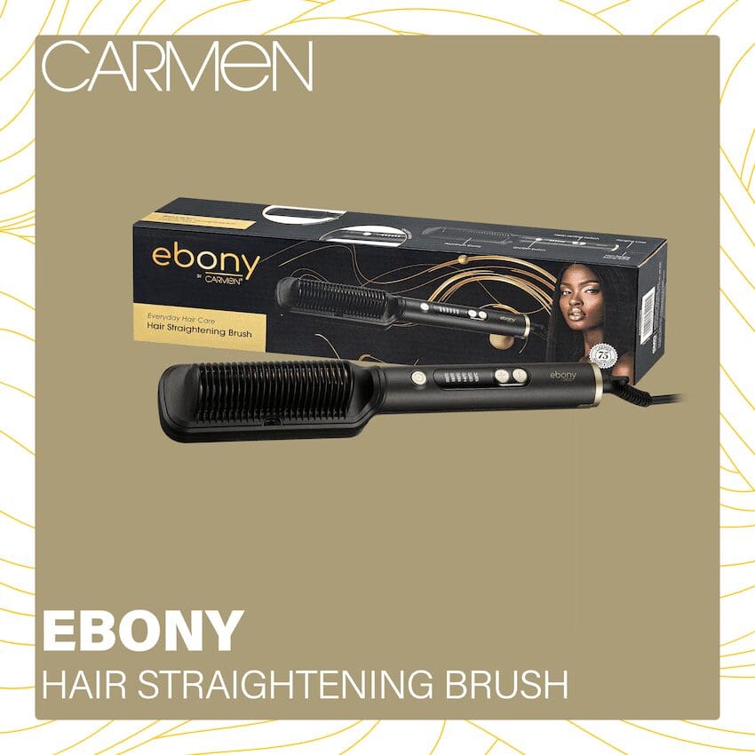 Carmen Ebony Hair Straightening Brush - Image 3