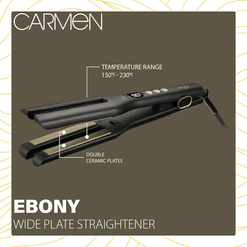 Carmen Ebony Wide Plate Straightener - Image 2