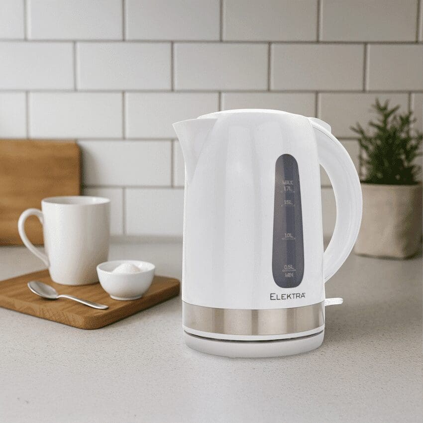 Elektra 1.7l Plastic Kettle - White - Image 2