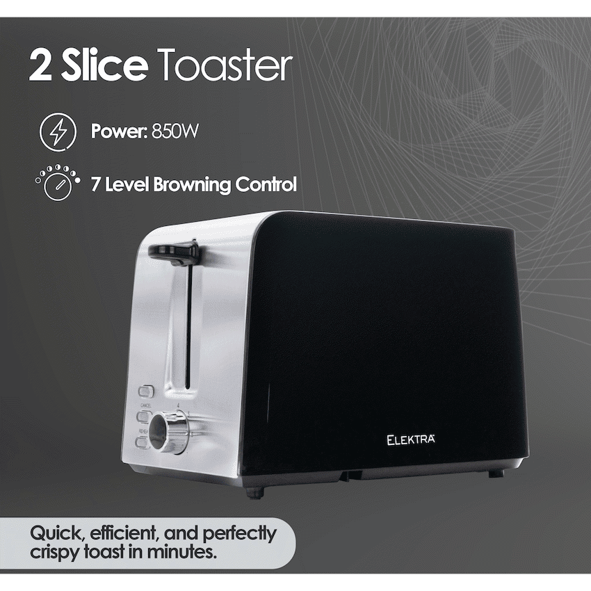 Elektra - 2 Slice Toaster - Black - Image 2
