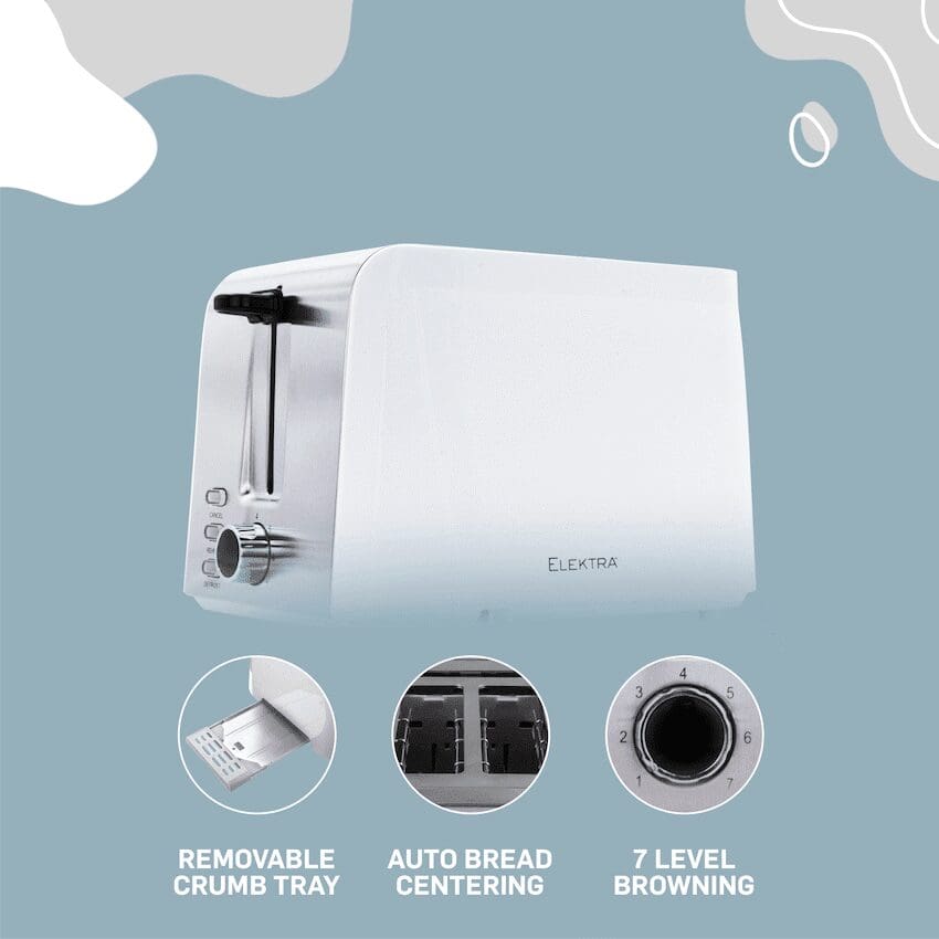 Elektra 2-Slice Toaster - White