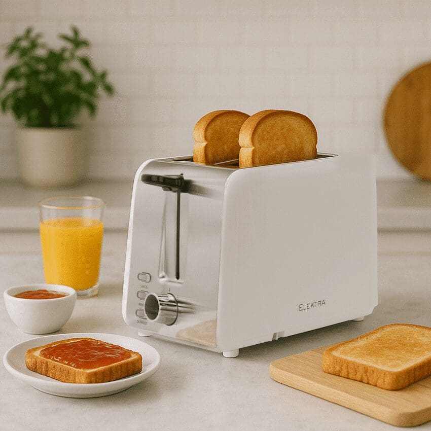 Elektra 2-Slice Toaster - White - Image 3