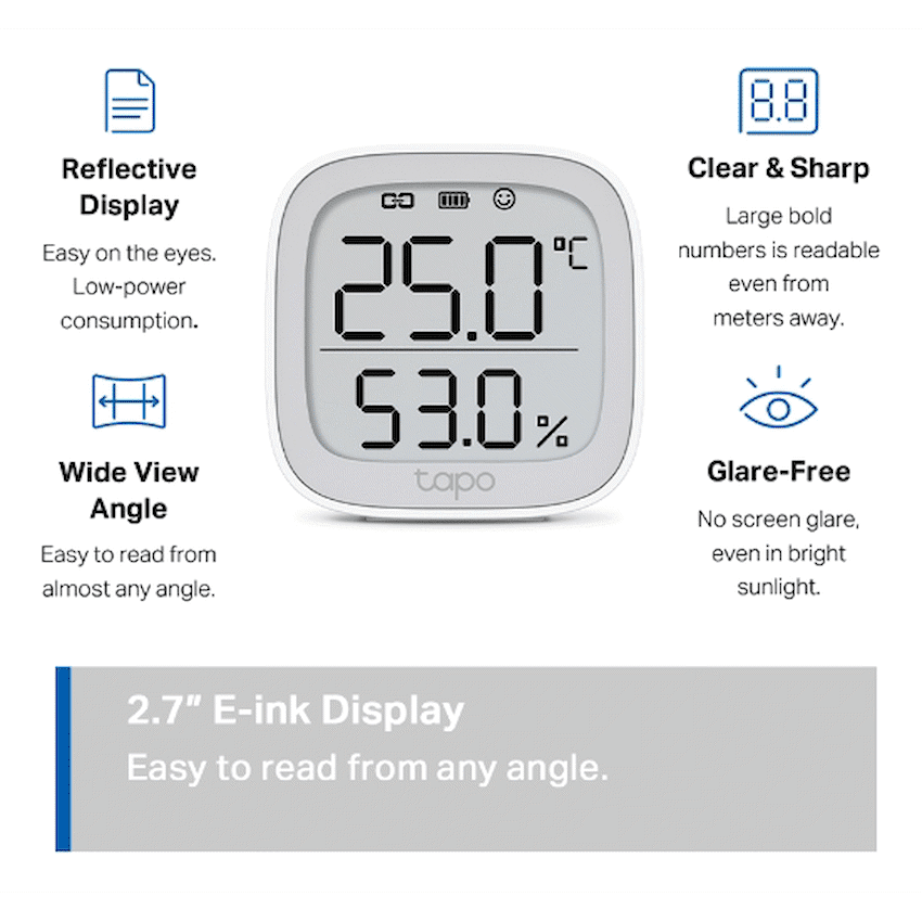 TP-Link Tapo T315 Smart 868mhz Temperature & Humidity Monitor - Image 2