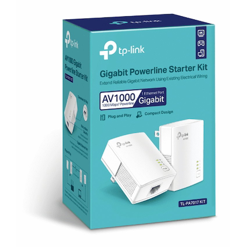 TP-Link TL-PA7017KIT AV1000 Gigabit Powerline Starter Kit - Image 3