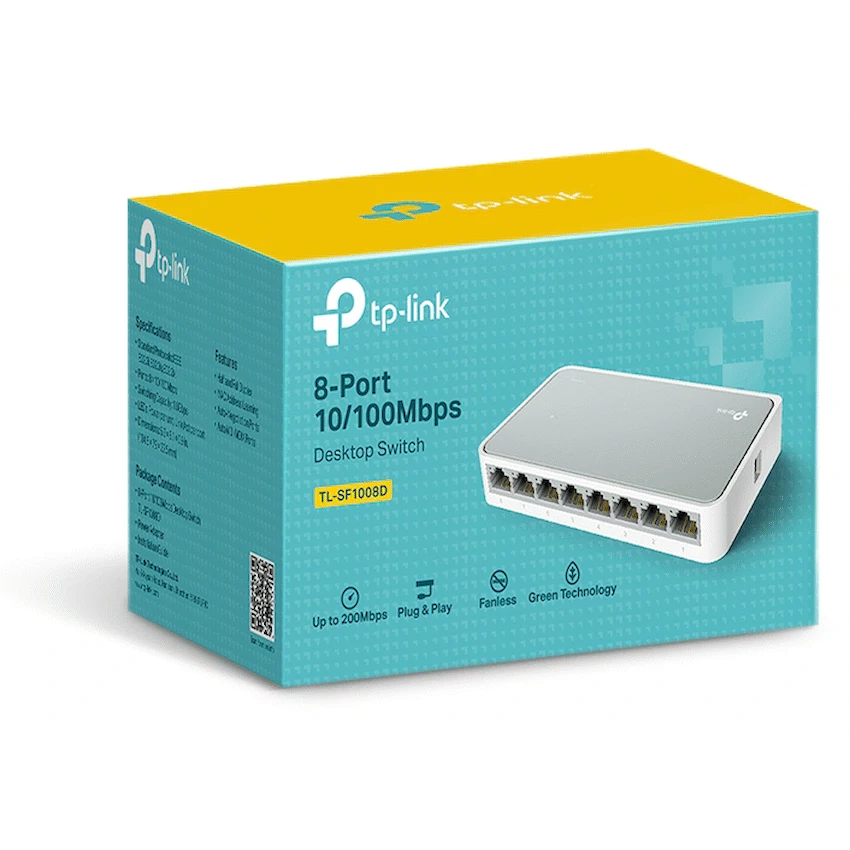 TP-Link TL-SF1008D 8-Port 10/100Mbps Desktop Switch - Image 3