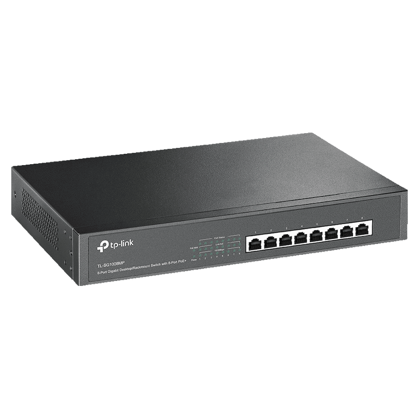 TP-Link TL-SG1008MP 8-Port Gigabit Desktop/Rackmount Switch with 8-Port PoE+