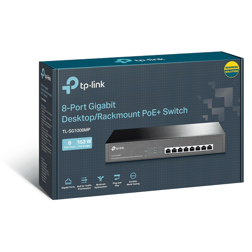 TP-Link TL-SG1008MP 8-Port Gigabit Desktop/Rackmount Switch with 8-Port PoE+ - Image 2