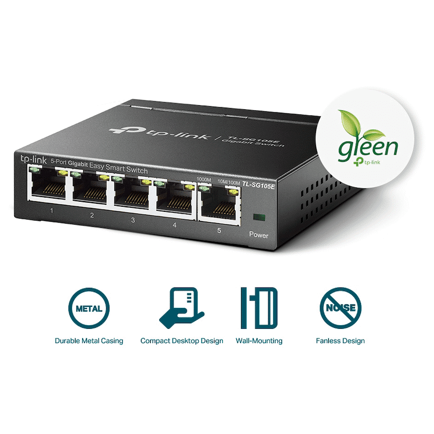TP-Link TL-SG105E 5-Port Gigabit Unmanaged Pro Switch