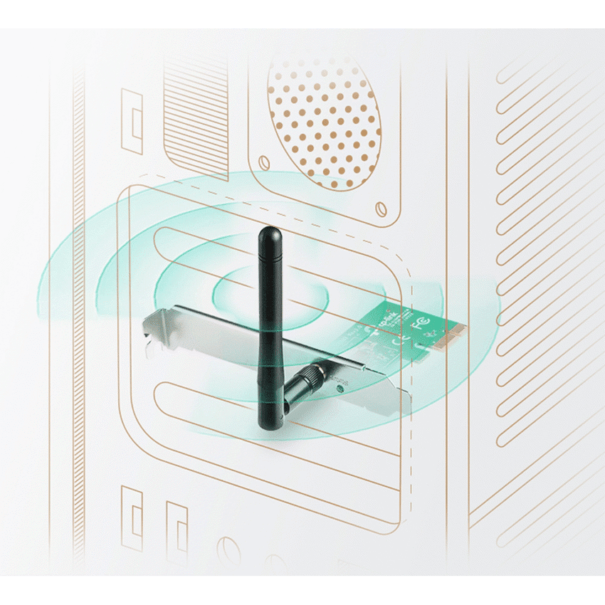 TP-Link TL-WN781ND 150Mbps Wireless N PCI Express Adapter - Image 3