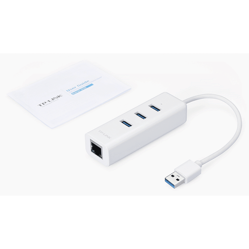 TP-Link UE330 USB 3.0 to Gigabit Ethernet Network Adapter with 3-Port USB 3.0 Hub - Image 2