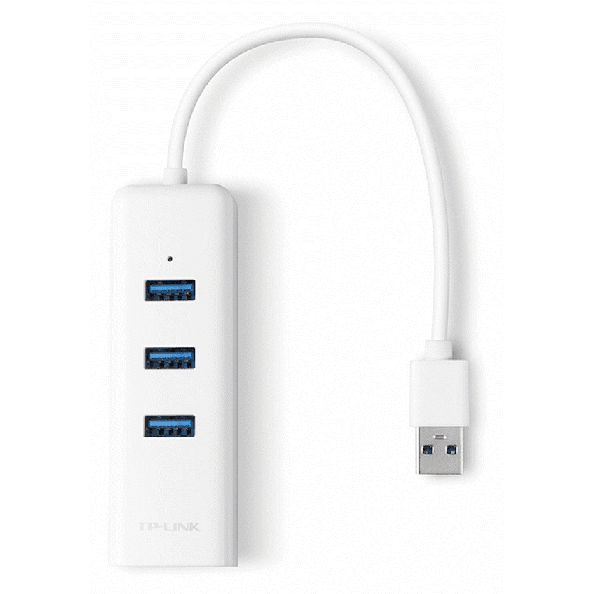 TP-Link UE330 USB 3.0 to Gigabit Ethernet Network Adapter with 3-Port USB 3.0 Hub - Image 3