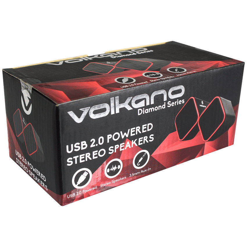 Volkano Diamond Series USB Speaker - Red - Image 3