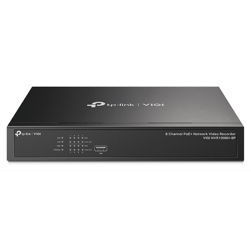 TP-Link Vigi NVR1008H-8P 8-Channel PoE+ Network Video Recorder