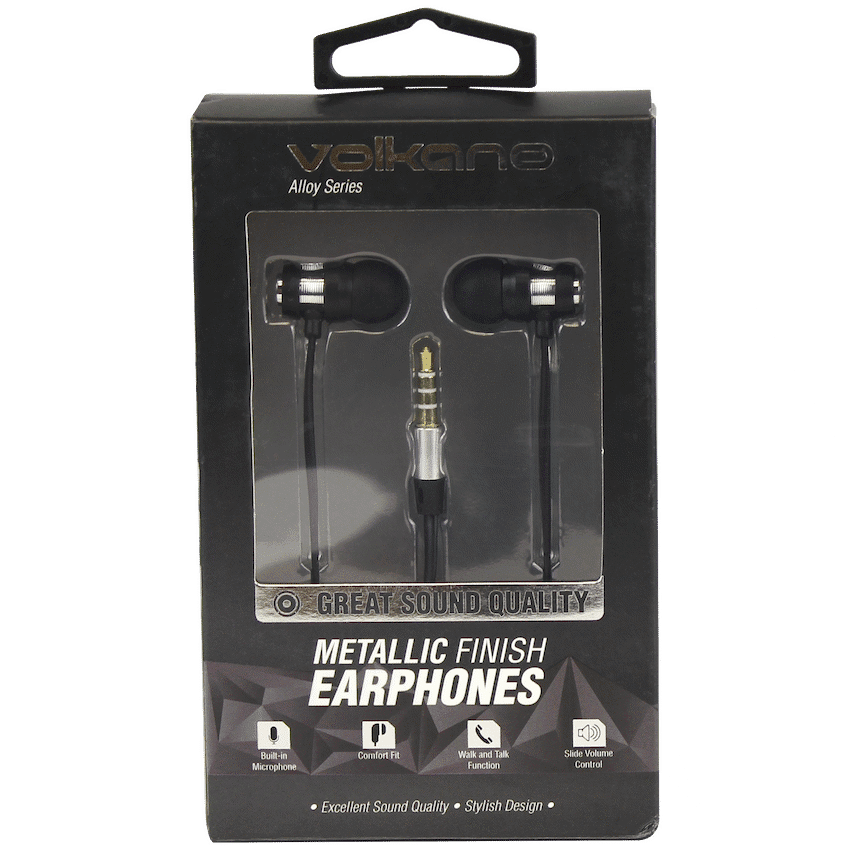 Volkano Alloy Series Metal Earphone - Silver - Image 2