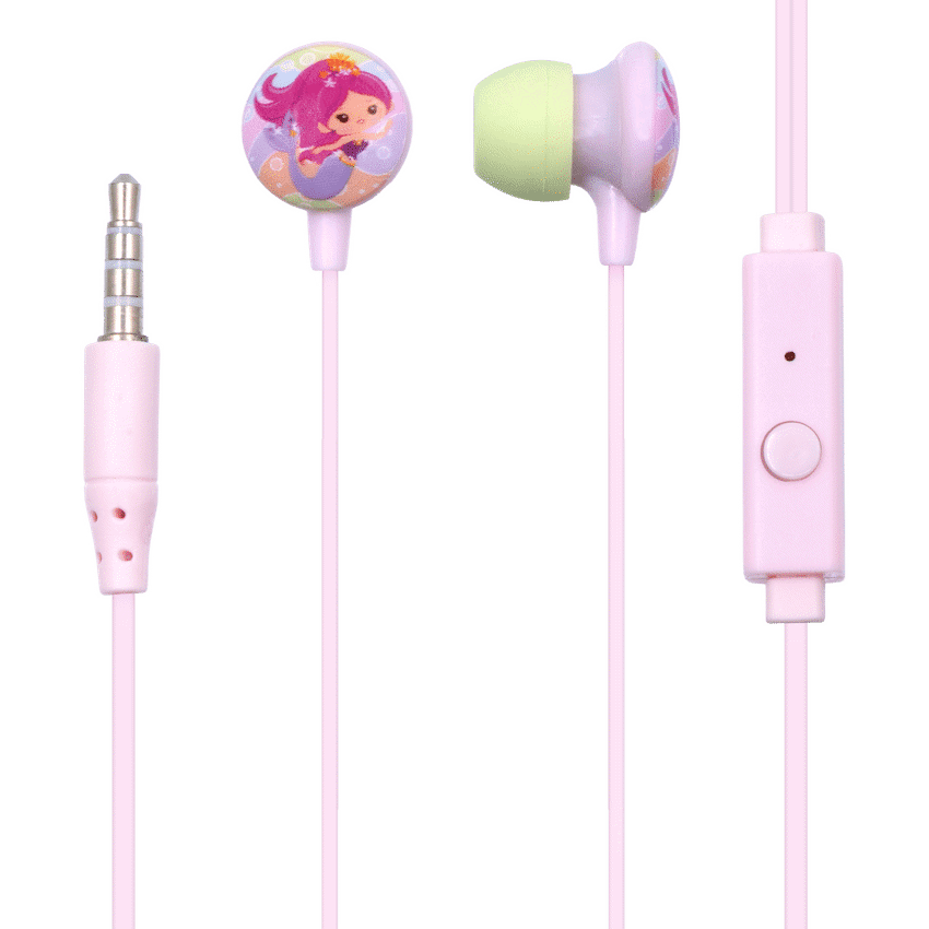 Volkano Kiddies Series Earphones with Keychain - Mermaid