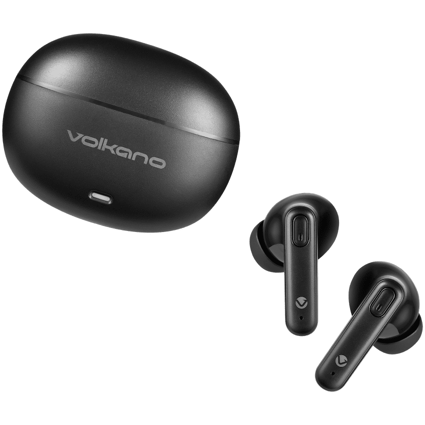 Volkano Pulse Series True Wireless Earphones with Charging Case - Black - Image 4