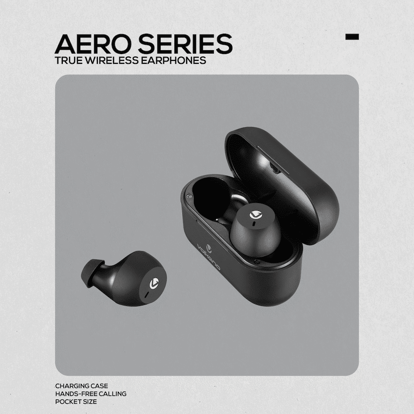 Volkano Aero Series True Wireless Earphones - Black - Image 4