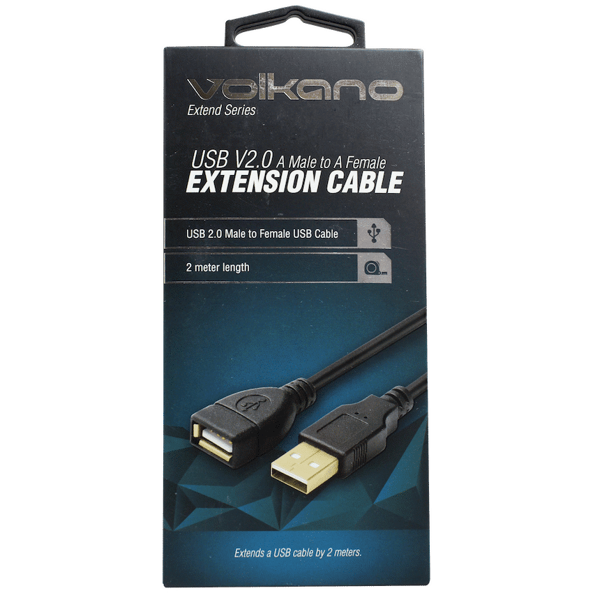 Volkano Extend Series USB Extension Cable - 2m - Black - Image 3