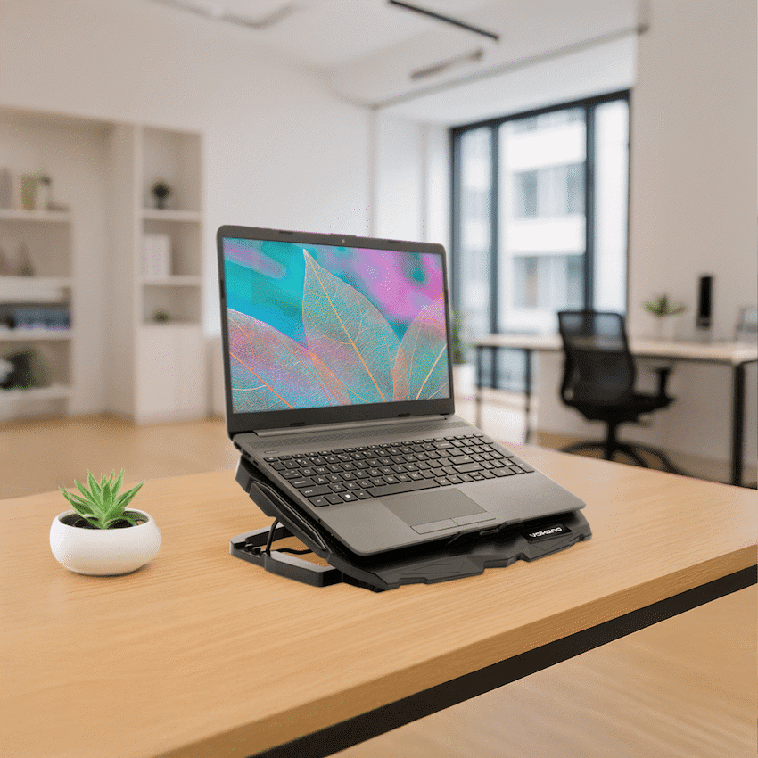 Volkano Glacier Series Upright Notebook Cooling Stand with Dual Fans - Image 3