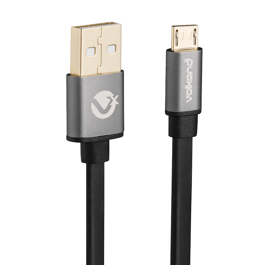VolkanoX Couple Series Micro USB Premium Twin Pack 1m Charge/Data Cable - Black - Image 2