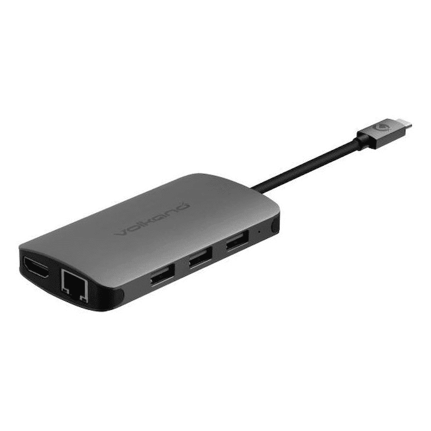 VolkanoX Core Multi Series USB Type-C - HDMI + 3x USB 3.0 + LAN + Card Reader + Audio + PD