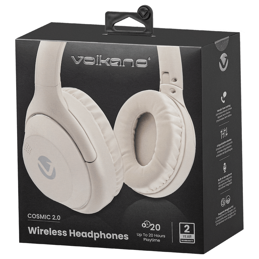 Volkano Cosmic 2 Series Bluetooth Headphone - Nude - Image 4