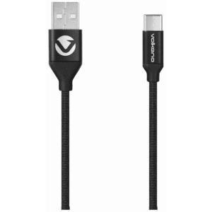 Volkano Weave Series Fabric Braided Micro-USB Cable 3m - Black