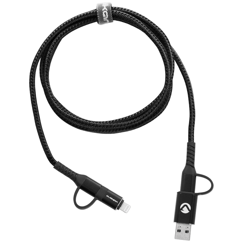 Volkano Weave Series 4-in-1 Charge & Data Cable 60w - 1.2m/4ft - Image 2