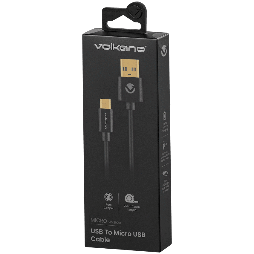Volkano Micro Series USB to Micro USB M/M Cable 0.75m - Image 3