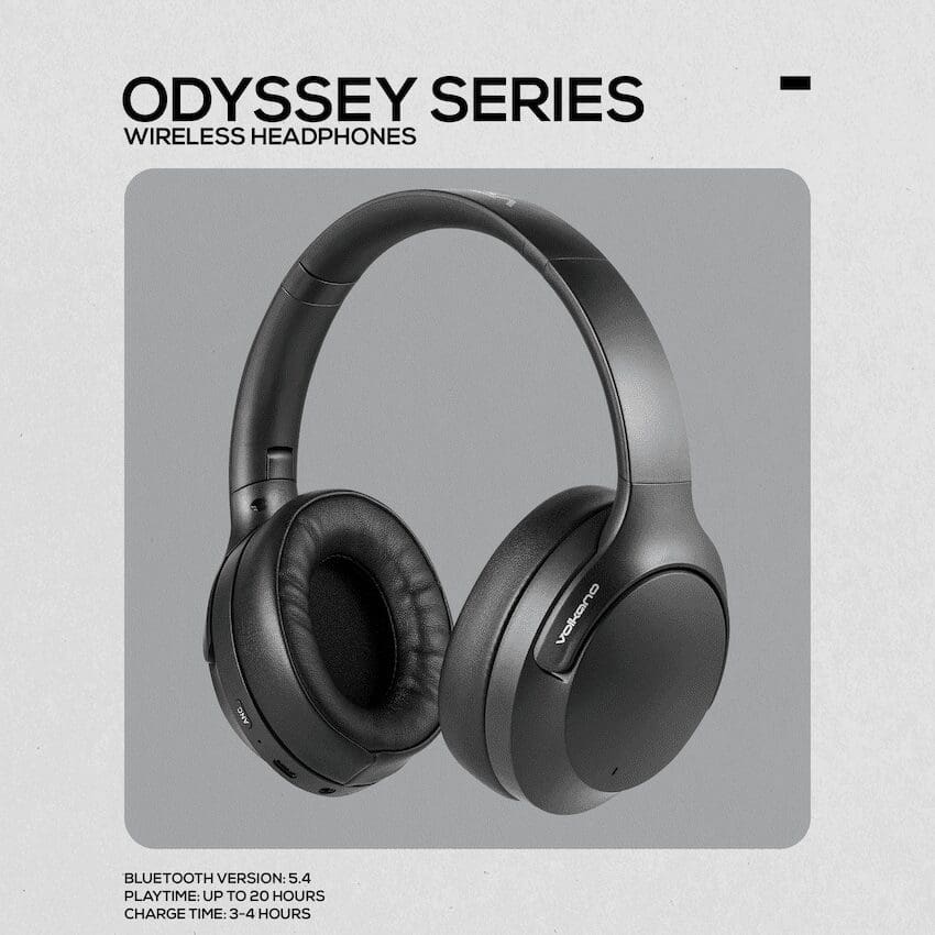 Volkano Odyssey ANC Bluetooth Wireless Headphone - Black - Image 2