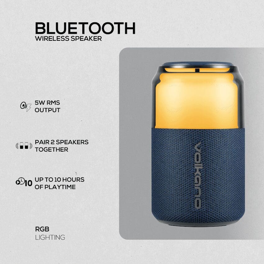 VolkanoX Volkano Neptune Bluetooth Wireless Speaker - Blue - Image 2