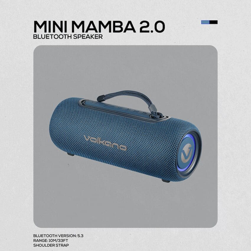Volkano Mini Mamba 2.0 Series Bluetooth Speaker - Blue